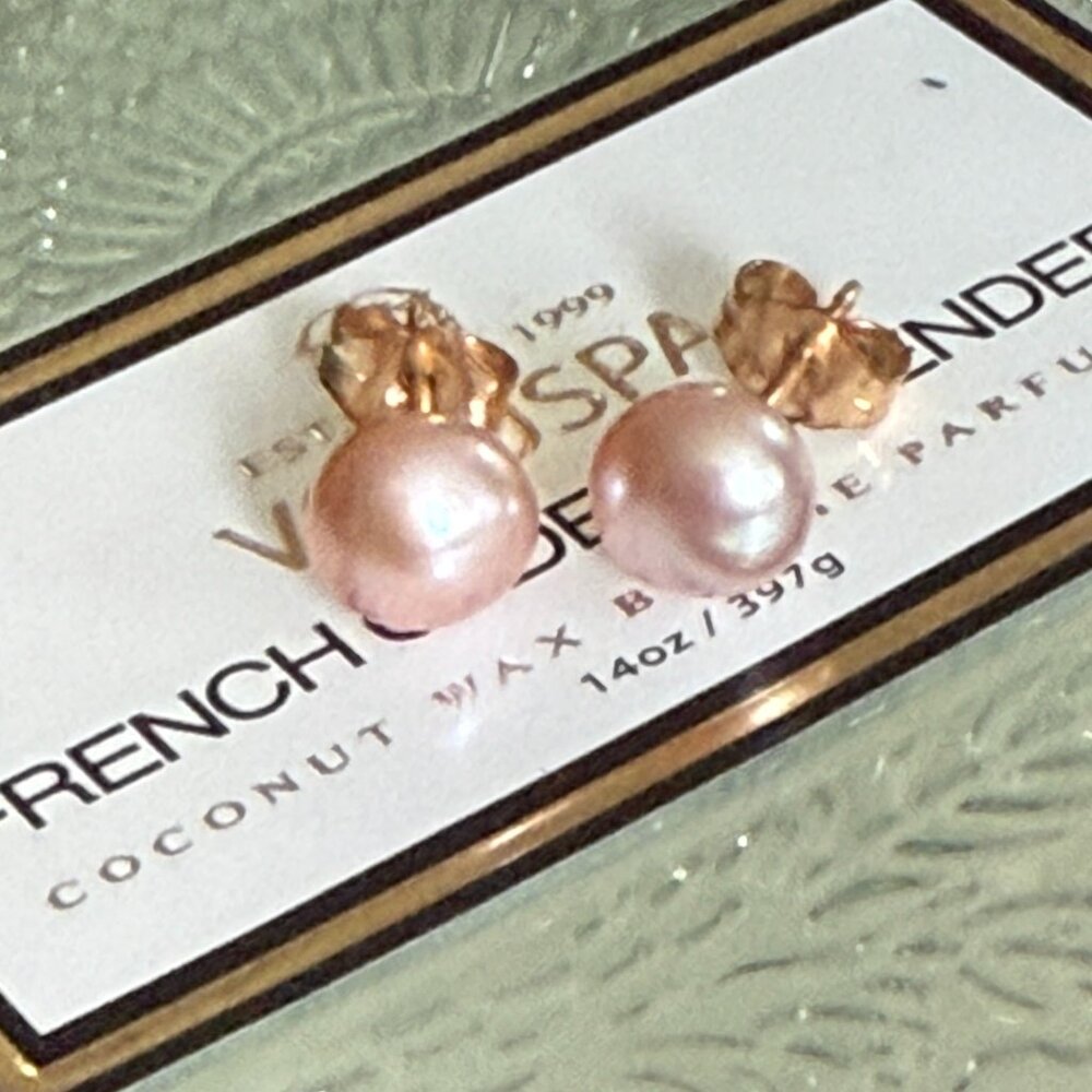 Catbird Blush Pearl Stud Earrings (set)